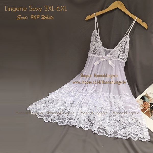 Lingerie Jumbo 6XL 5XL 4XL 3XL Ukuran Besar Bigsize Hannah Lingerie Big Size Linjeri Transparan 969