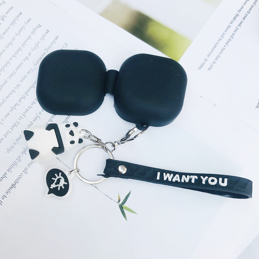 Soft Case Silikon Anti Jatuh Motif Panda / Kelinci Untuk Earphone baseus Encok TWS WM01