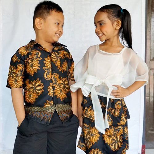 BAJU BATIK COUPLE ANAK - BATIK COUPLE ANAK - BAJU COUPLE ANAK - BATIK ANAK MODEN