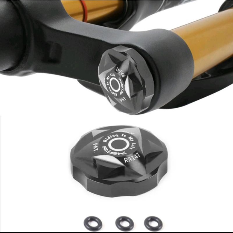 Risk Tutup Pentil Fork Air Sepeda Cover Cap Fork Air Sepeda Suntour Fox Rockshox Garpu Sepeda