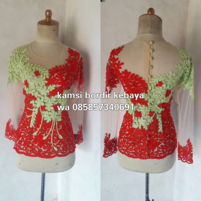 Kebaya bordir stik premium