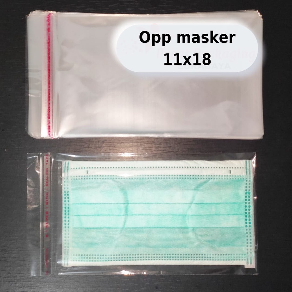 Plastik opp MASKER 11X18 cm/plastik opp bening/plastik opp lem/plastik opp souvenir/opp tebal