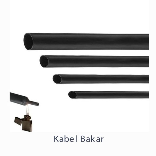 Per 10cm Kabel Bakar Heatshrink Tube Solasi Bakar (1.5mm, 2mm, 3mm, 4mm, 5mm)