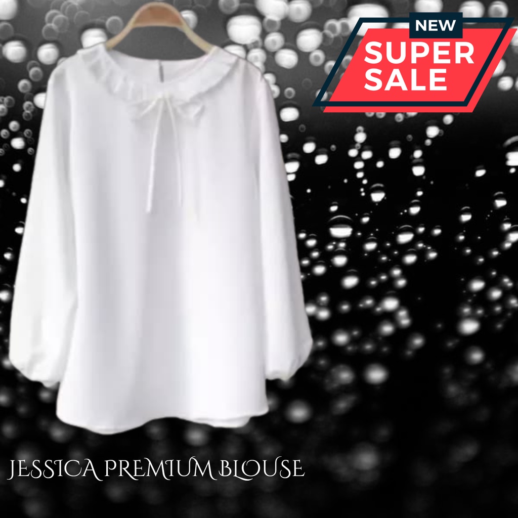 Atasan Jessica Premium Blouse Crinkle/ Atasan Wanita Masa Kini / Blus Kekinian / Atasan Terbaru / At