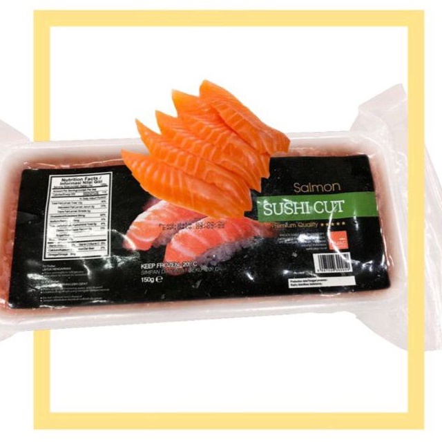 

salmon sushi cut shasimi grade