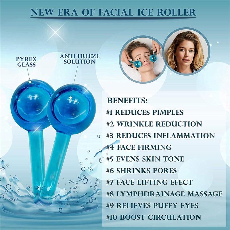SUPPLIERNESIA - Ice Globes Roller / Glitter / Beauty Crystal Ball Glitter Original / Alat Pencerah Wajah / Ice Globes Facial Roller Glitter / Alat Pijat Muka / Ice Globes