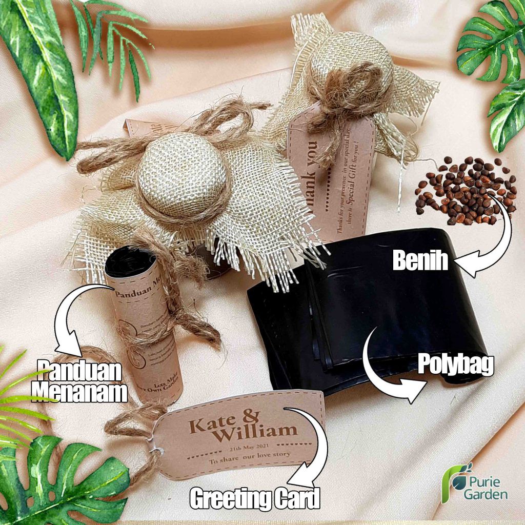 Purie Garden Souvenir Pernikahan Berkebun Benih Bibit Botol TERLARIS!!! PG.SBY