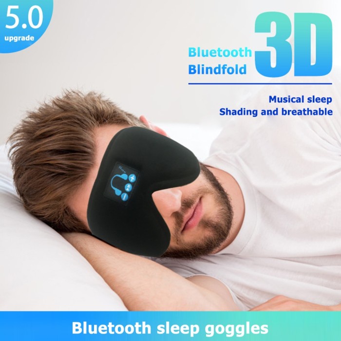 Sleeping Mask Built In Wireless Bluetooth Earphone