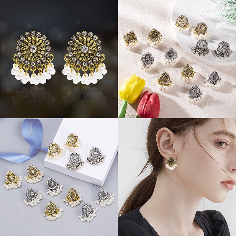 Anting/lonceng lonceng/mutiara antik/batch