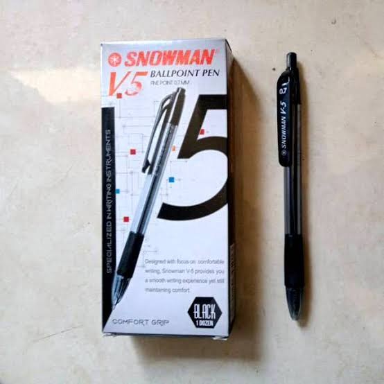 

Pulpen Snowman V.5 BLACK per pack isi 12