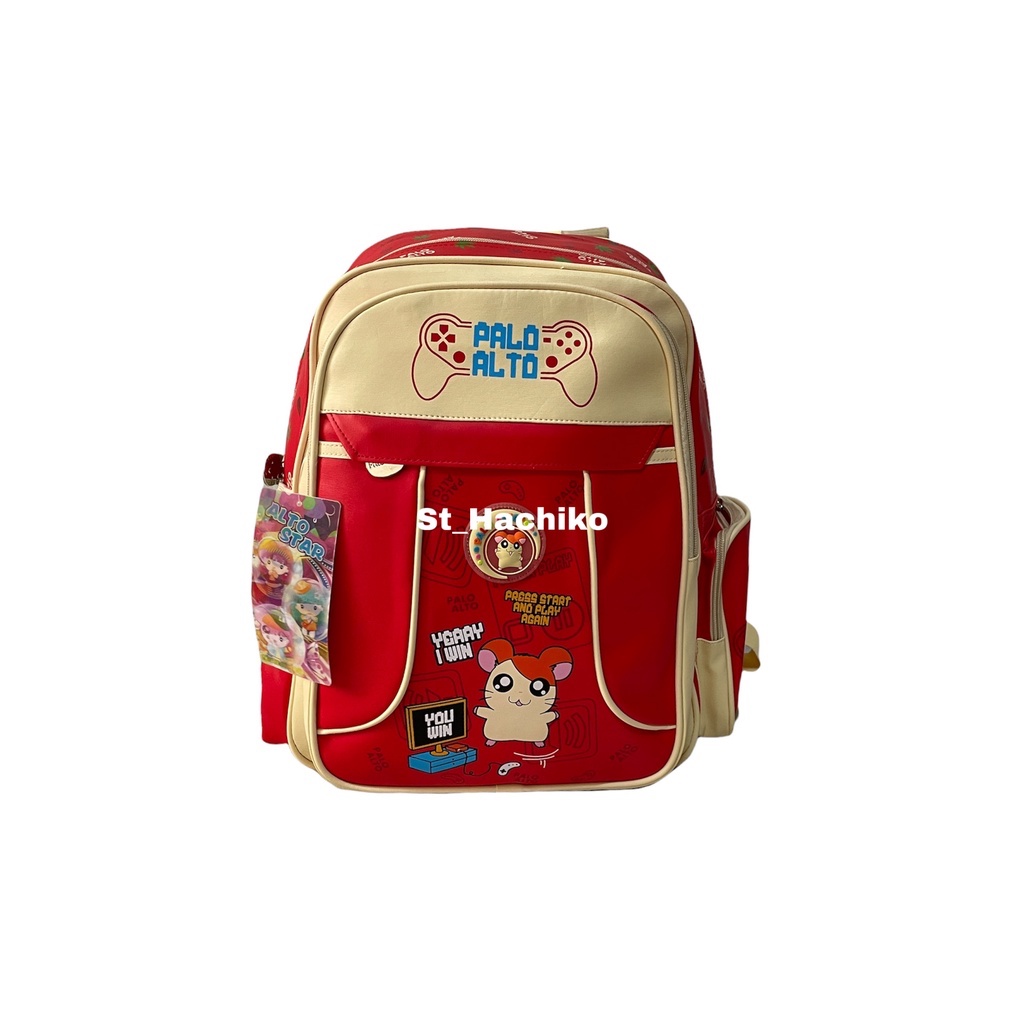 Tas Ransel Anak Cewe Alto Original | Tas Ransel Sekolah Anak TK/SD | Tas Anak Warna Merah / Krem | T