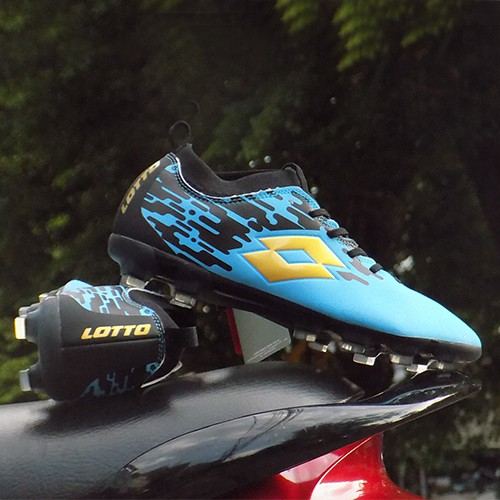 Sepatu Bola Lotto Veloce Fg Solid Atoll Black Bold