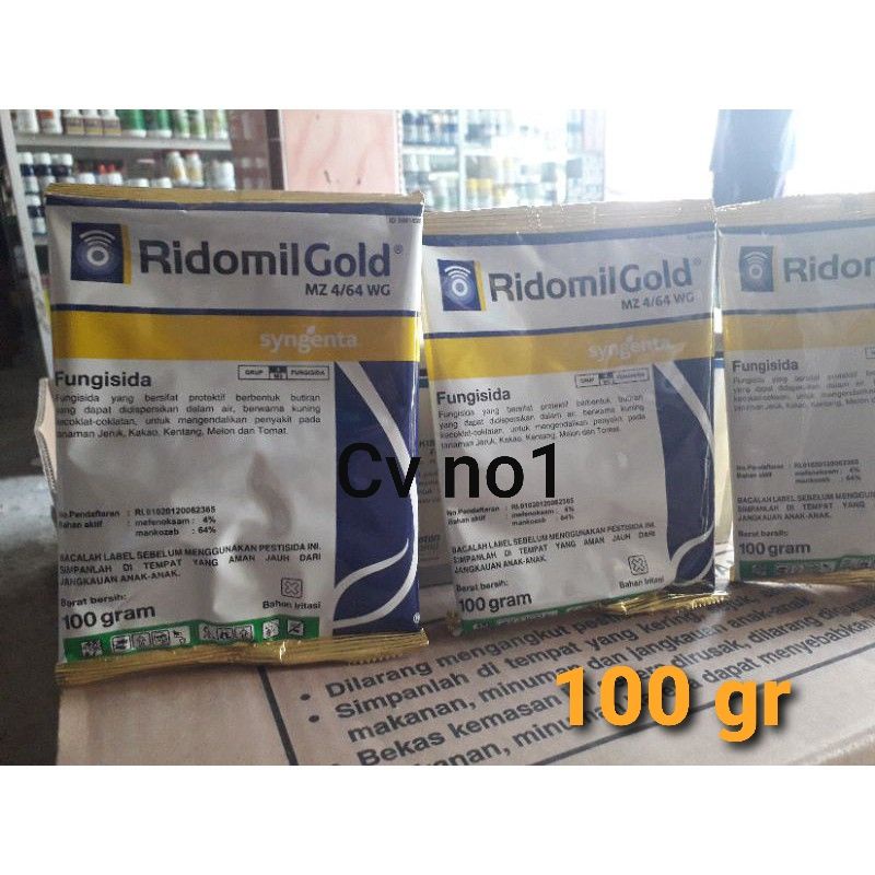 Fungisida Redomil Gold RedomilGold 4 64 WG Mefenoksam 4% mankozeb 64% Kemasan 100 gram