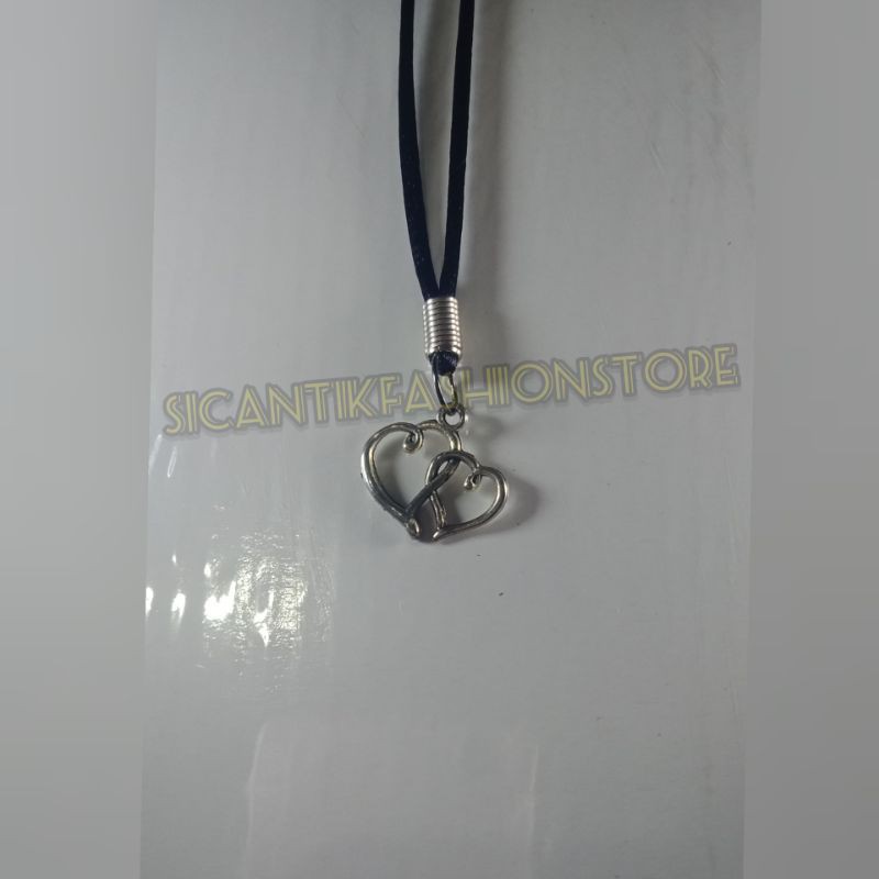 (PROMO)Kalung tali bandul Wanita/pria Logo LOVE Stainless terlaris Dan terbaru