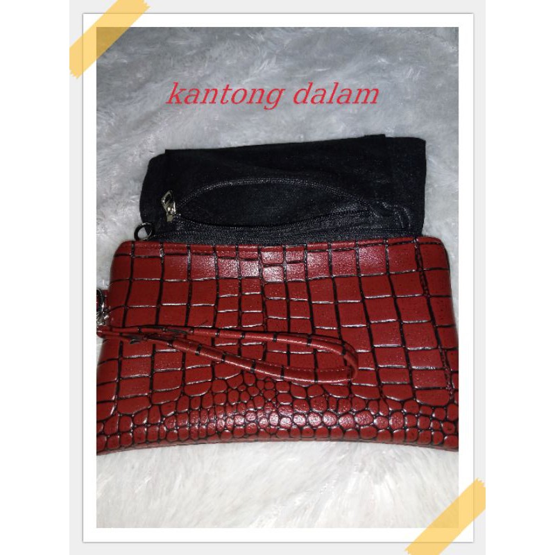 Clucth CROCO DOMPET CROCO WANITA BAHAN TEBAL UKURAN 22×12