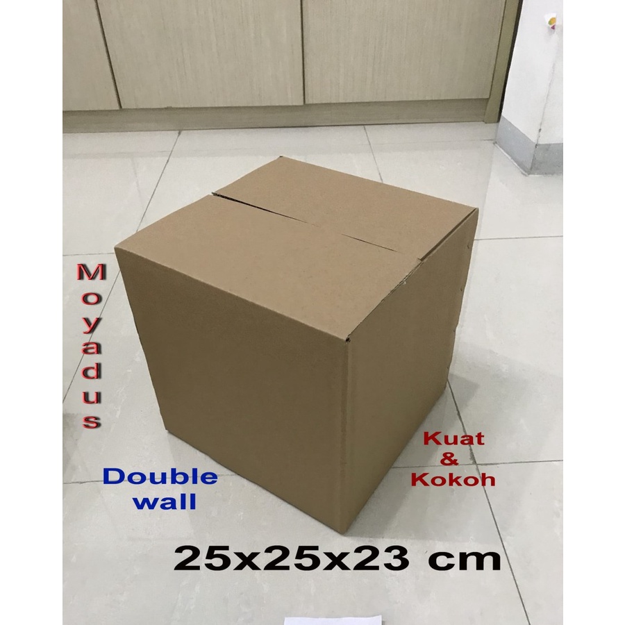 

kardus/karton/box uk. 25X25X23 cm , DOUBLE WALL