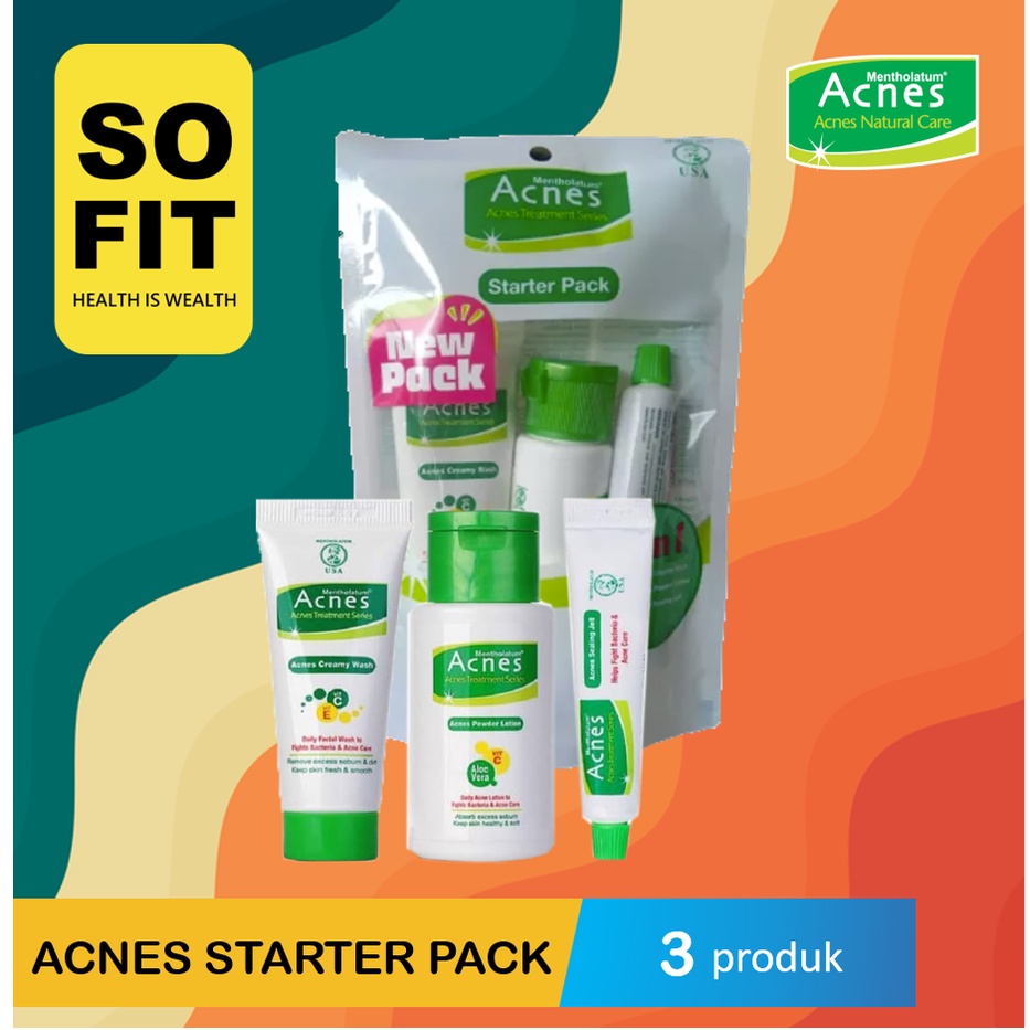 Acnes Starter Pack / 1 Set Paket Perawatan Wajah Berjerawat