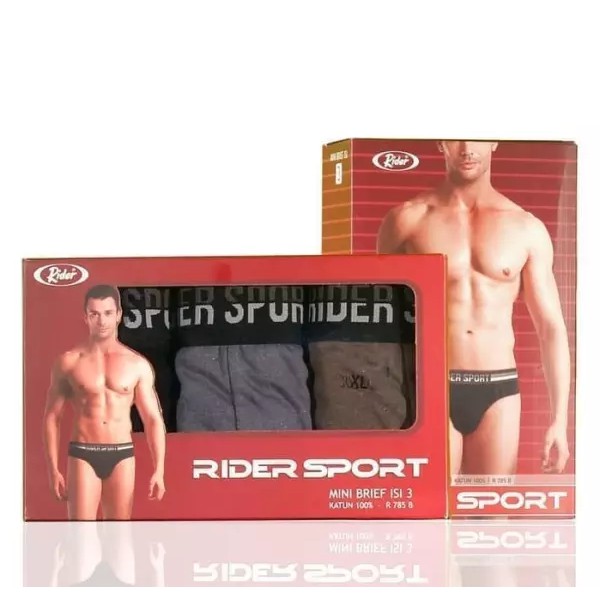Isi 3 Pcs - Celana Dalam Pria Rider R785B Sport Men's Underwear
