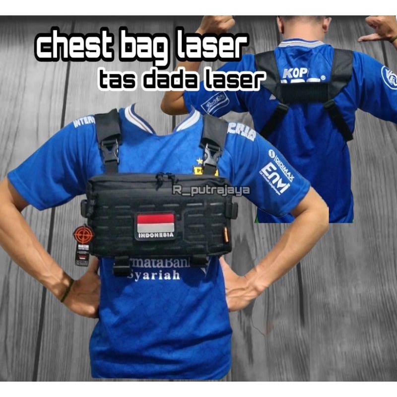 tas selempang pria TAS DADA/CHEST BAG/CHEST RIG/ARMY/TNI TERMURAH TERBARU FREE EMBLEM TAS dada laser