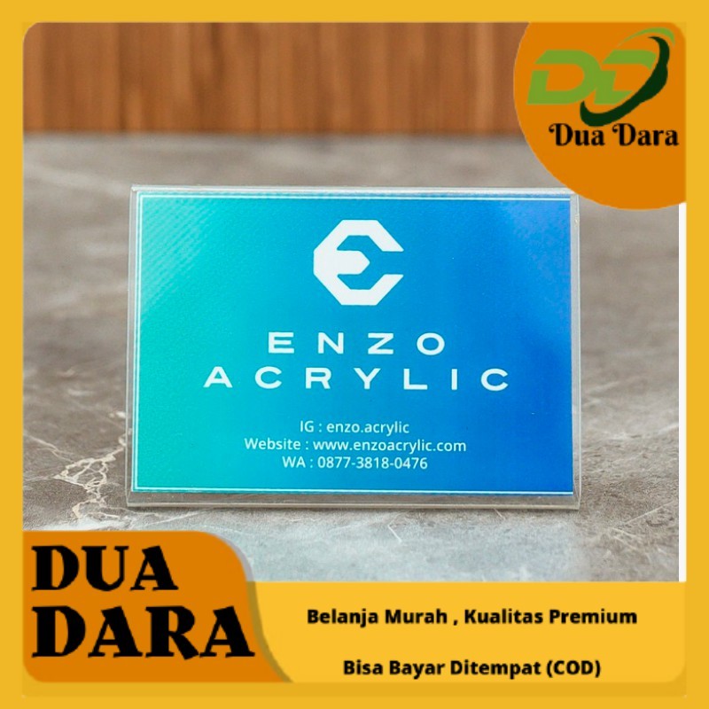 

PAPAN / STAND KARTU NAMA / KARTU BISNIS NAME TAG AKRILIK MEJA KANTOR DD-21