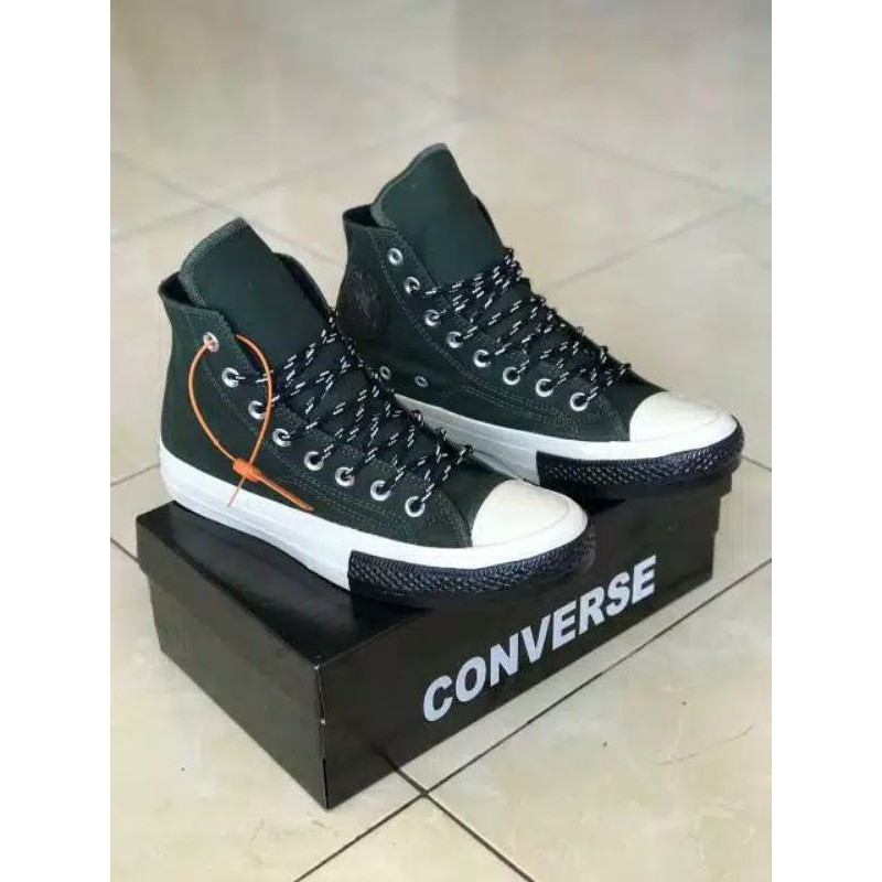SEPATU CONVERSEE ARMY/GREY BLACK/GUM HIGH IMPORT