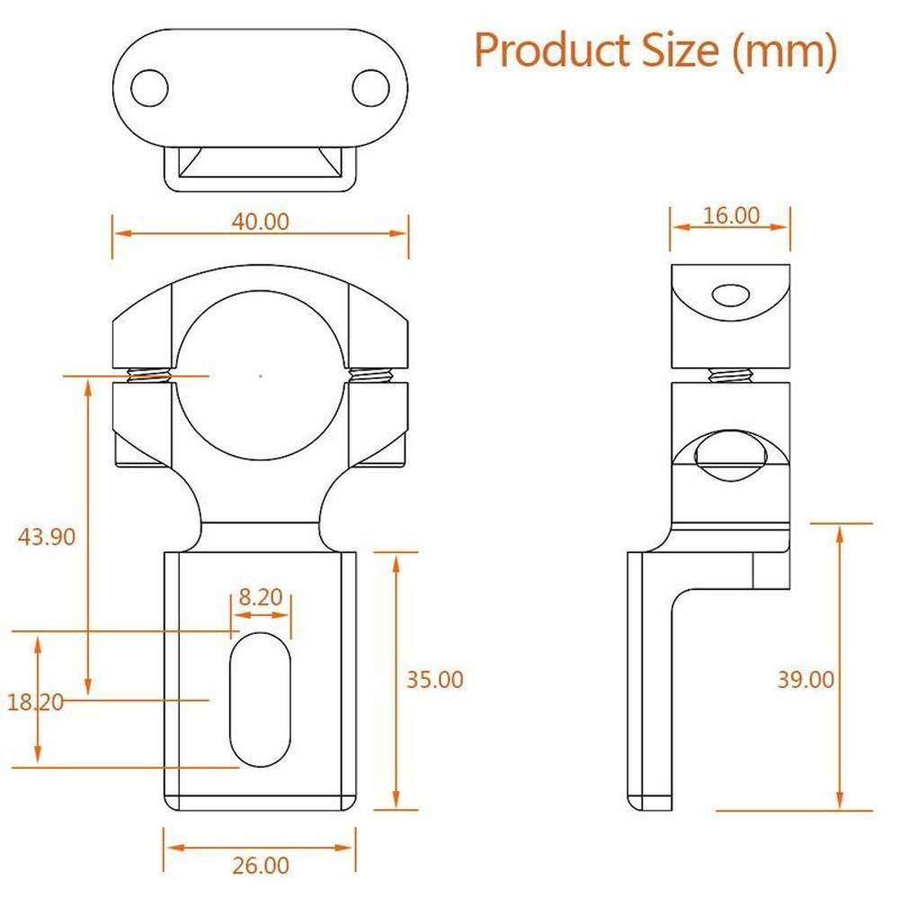 Lanfy Braket Lampu Depan Motor 22mm Aluminium Alloy Racer TG80 Stang Mount Clamp