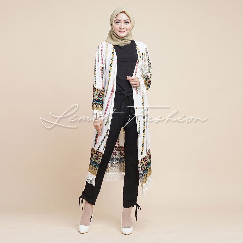  CARDIGAN  MOTIF BOHEIMIAN OUTER PANJANG  MOTIF CARDIGAN  