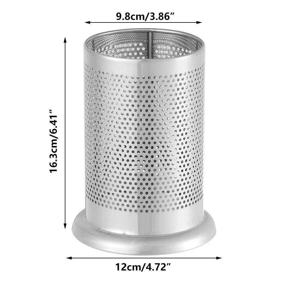 Solighter Alat Penyimpanan Sumpit Stainless Steel Drainer Basket Tempat Sendok Garpu