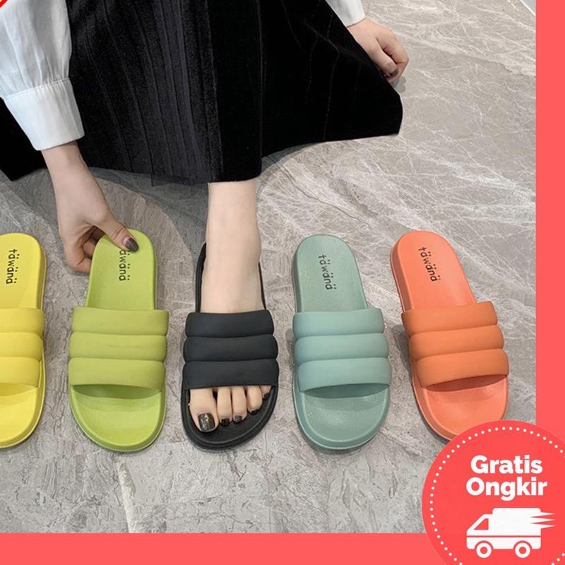 New Sandal Tawana Selop Strip / Sandal Wanita Import