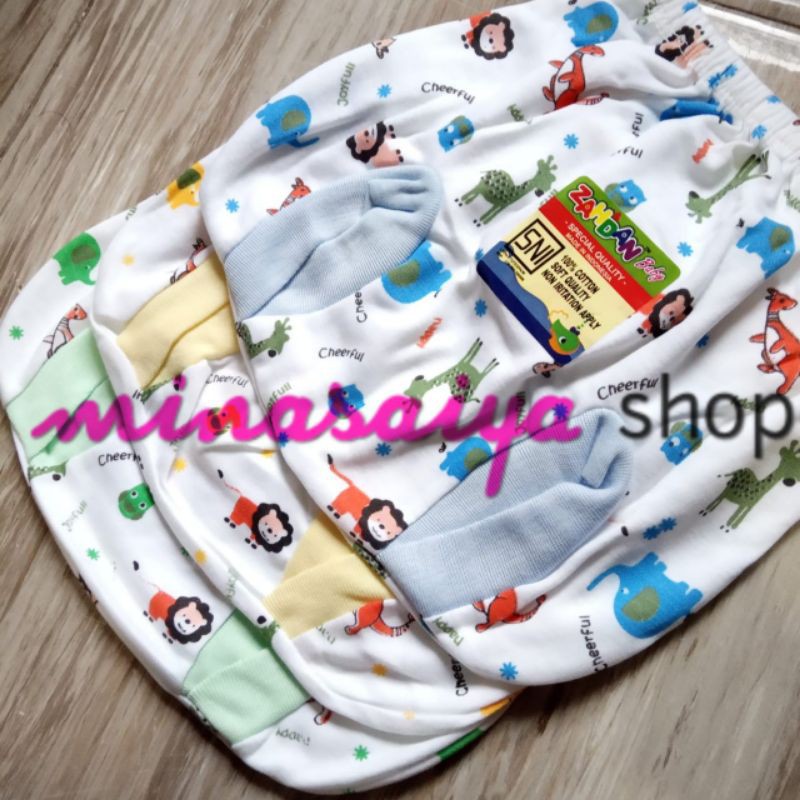 ZAHDAN 3 pcs Celana Pop Bayi Baru Lahir Newborn SNI Motif