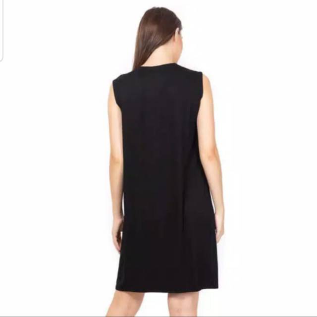 spandek dress singlet polos hitam XL