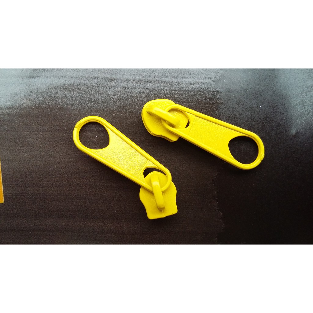 Kepala resleting tas polos no. 5 - Kuning - Besi