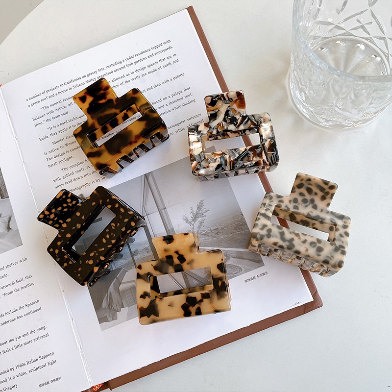 5CM JEPIT JEPITAN MINI KOTAK PERSEGI JEDAI CEPOL HAIRCLIP MEDIUM KLIP MOTIF MARBEL MARBLE LEOPARD RAMBUT KOREA WANITA KOREAN WOMEN SQUARE RECTANGLE JAW HAIR PIN ACCESSORIES CLUTCHER CLAW CLIP CLIPS ACRYLIC MARBLE PATTERN THICK COLOR MINI SMALL MEDIUM SIZE