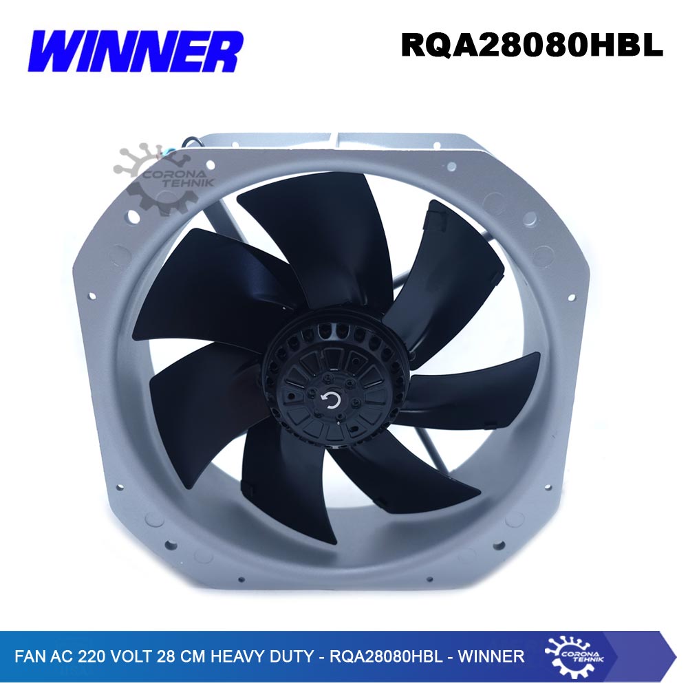 Winner - Fan AC 220 Volt 28 cm Heavy Duty 0,55A - RQA28080HBL
