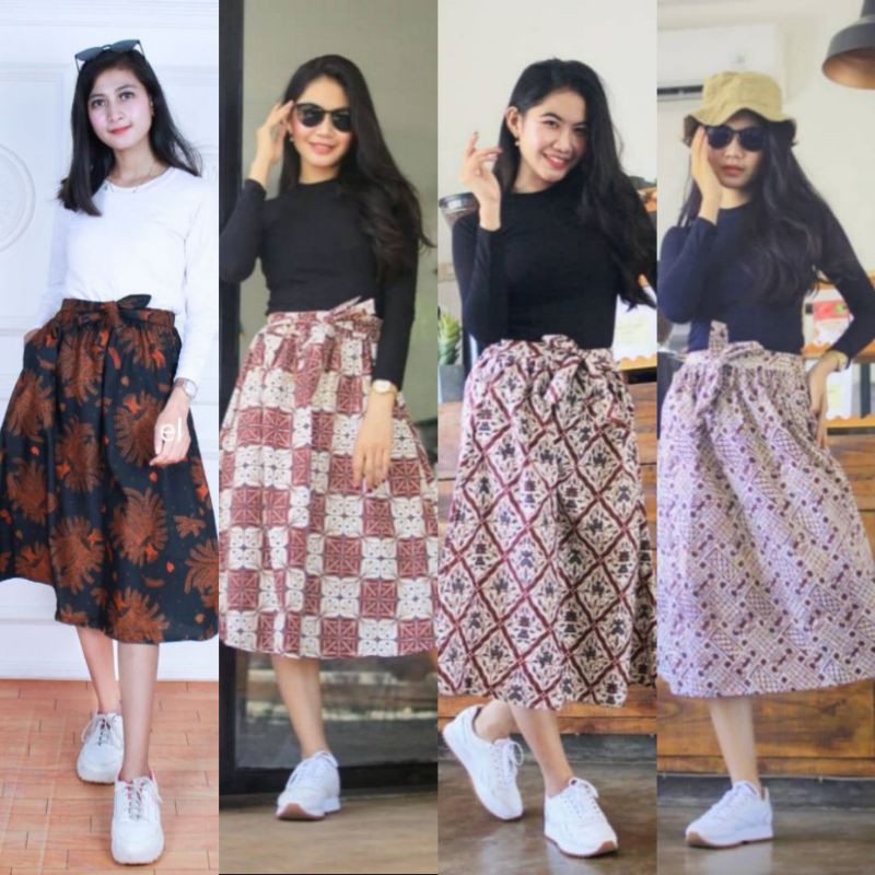 TERLARIS ROK BATIK MIDI SOGAN / ROK BATIK MIDI MODERN