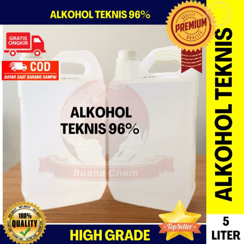 Alkohol Teknis 96% 5 Liter / Alkohol 96%