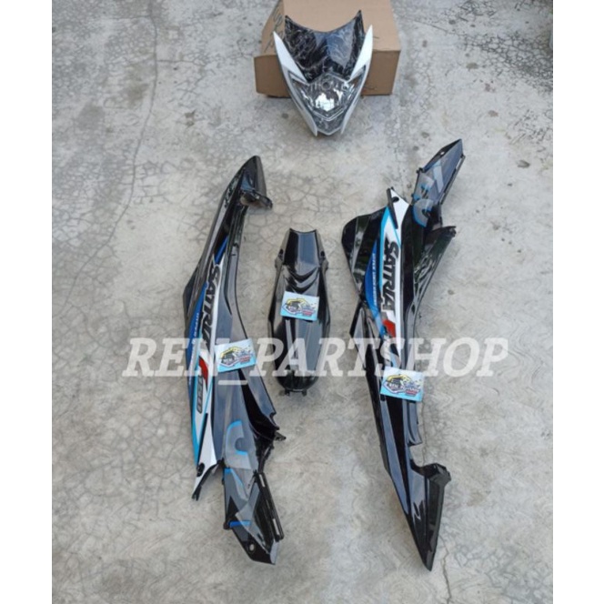 PAKET HEMAT Cover Body Satria Fu Facelift Fl Hitam Ber stripping