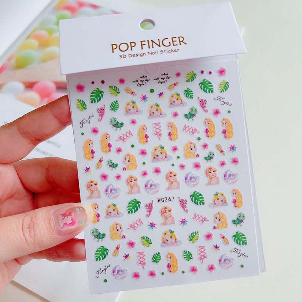 Mxbeauty Stiker Kuku Motif Kartun Anime Sophia Anna Untuk Dekorasi Nail Art / Manicure Diy