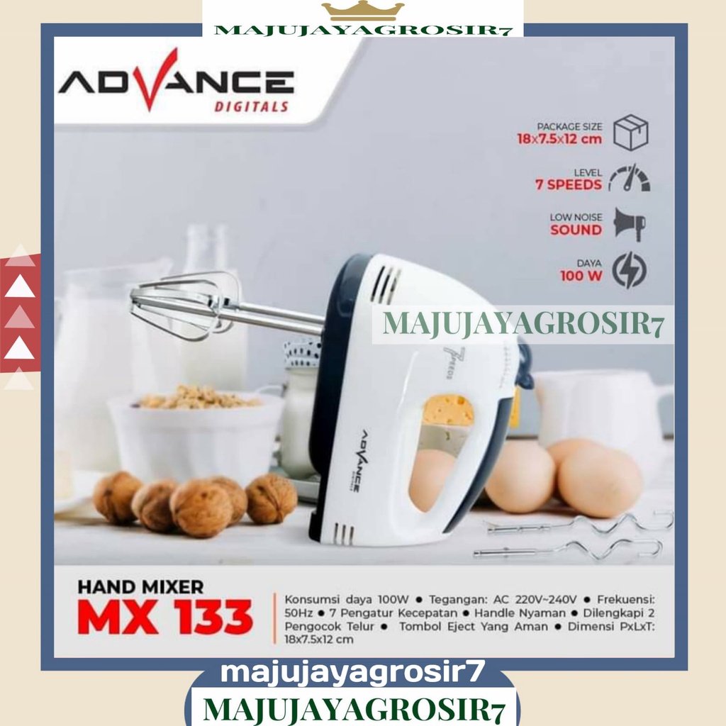HAND MIXER MX 133 / HAND MIXER ADVANCE MX 133 / MIXER TANGAN / PENGADUK ADONAN ADVANCE MX 133