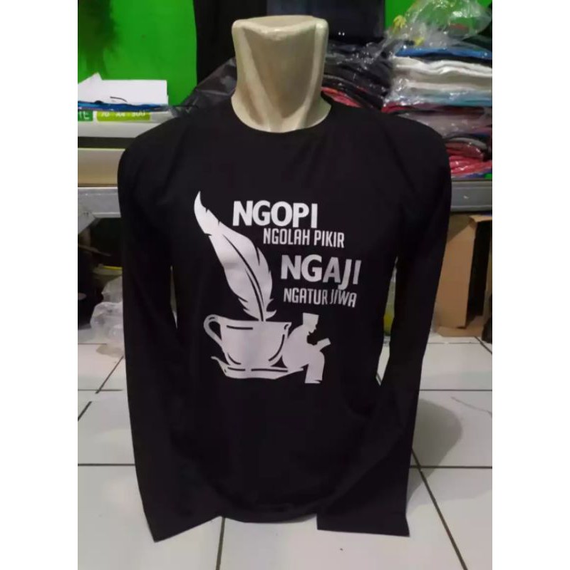 Kaos Santri Ngopi Ngaji / Kaos Distro Santri Ngopi Ngaji