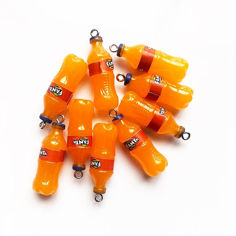 10 Pcs Liontin Botol Minum Bahan Akrilik Resin Untuk Aksesoris Gelang Kalung Dan Gantungan Kunci