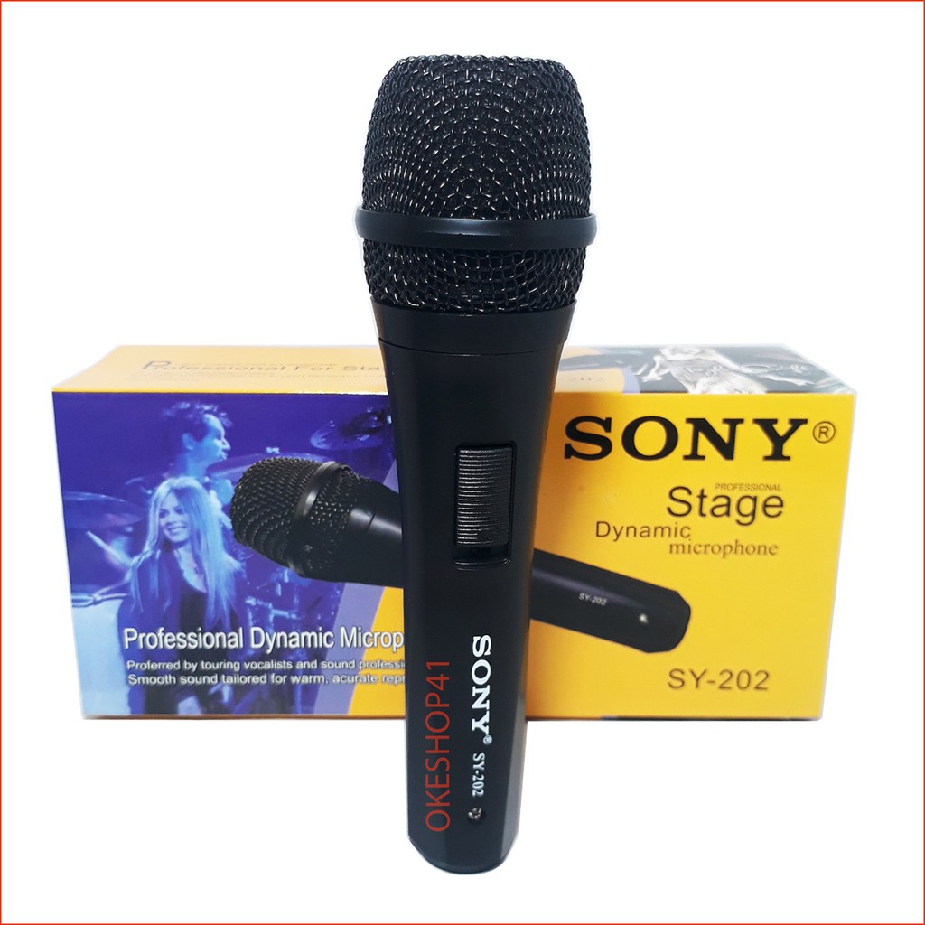 Jual Mic SONY SY-202 Mikrofon kabel murah kualitas bagus Indonesia