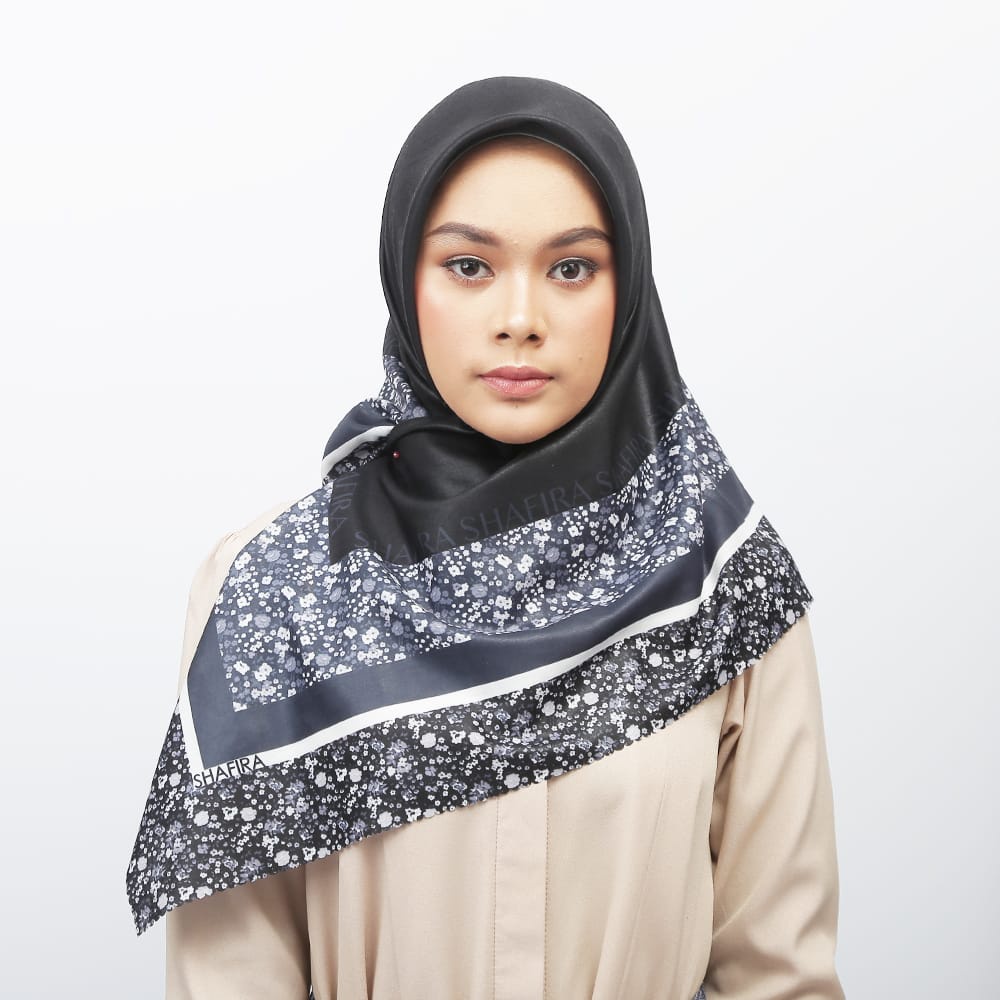 Shafira Hijab kerudung Motif Segi Empat Dalphine Scarf (605)