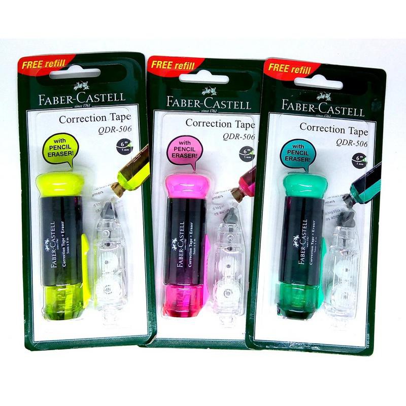 

Faber Castell Correction Tape+Eraser QDR-506 / Tip-Ex Penghapus Murah