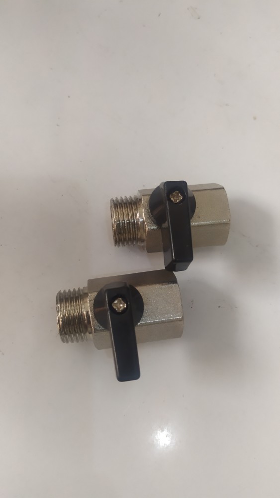 Mini Brass Ball Valve Bsp 1/8 1/4 3/8 1/2 Katup Kompresor Udara Berulir (1 Pc)