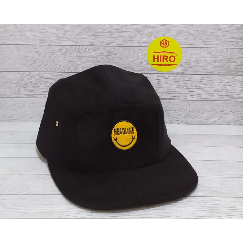 [COD]Topi Distro Pria/Topi Snapback Bordir HEADLINE Lima panel New Model/Topi Hip-Hop Terlaris