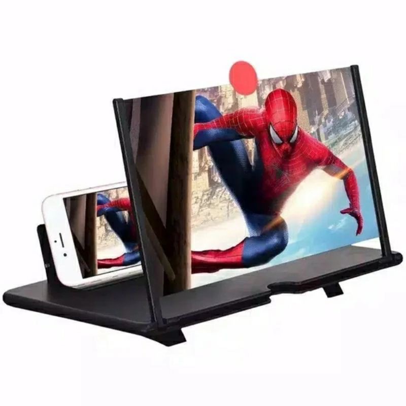 Pembesar layar stand holder HP smartphone serasa TV bioskop 3D screen kaca besar