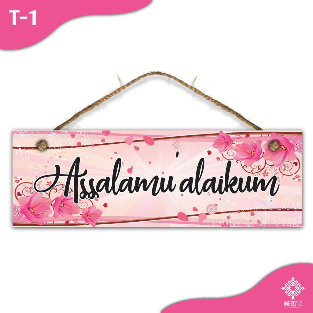 Hiasan Dinding Papan Nama Mezotic Wall Decor custom teks