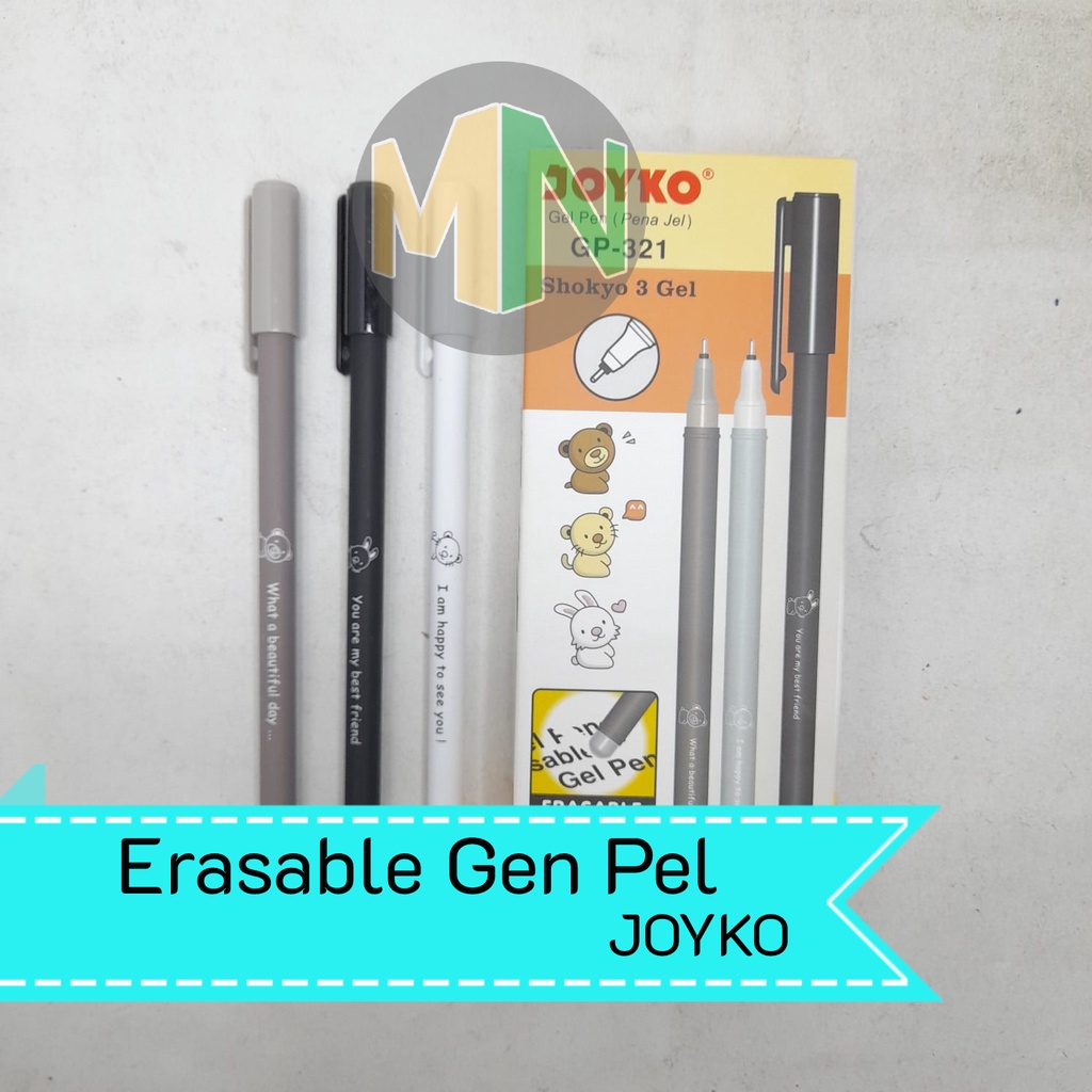 

Gel Pen Eraseable Joyko Shokyo 3 Hitam Bisa Dihapus GP-321 0.5 mm