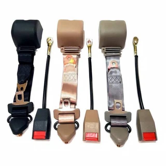 Jual 1 PCS Sabuk Pengaman Safetybelt Otomatis Safety Belt Otomatis 3 Titik Cream Hitam Dan Abu